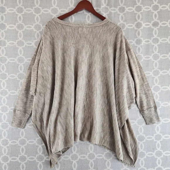 Knox Rose Crew Neck Brown Poncho Sweater Women's  S/M - Picture 2 of 8